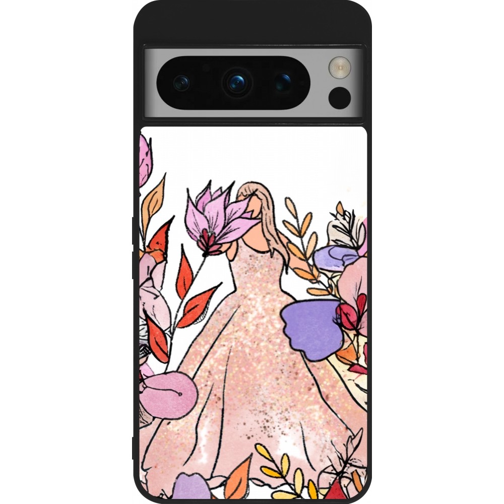 Coque Google Pixel 8 Pro - Silicone rigide noir Taylor Swift Sketch - White