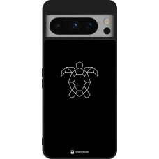 Google Pixel 8 Pro Case Hülle - Silikon schwarz Turtles lines on black