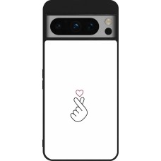 Google Pixel 8 Pro Case Hülle - Silikon schwarz Valentine 2024 heart by Millennials