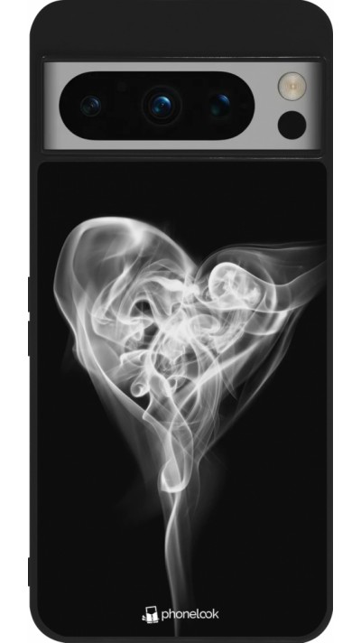 Coque Google Pixel 8 Pro - Silicone rigide noir Valentine 2022 Black Smoke
