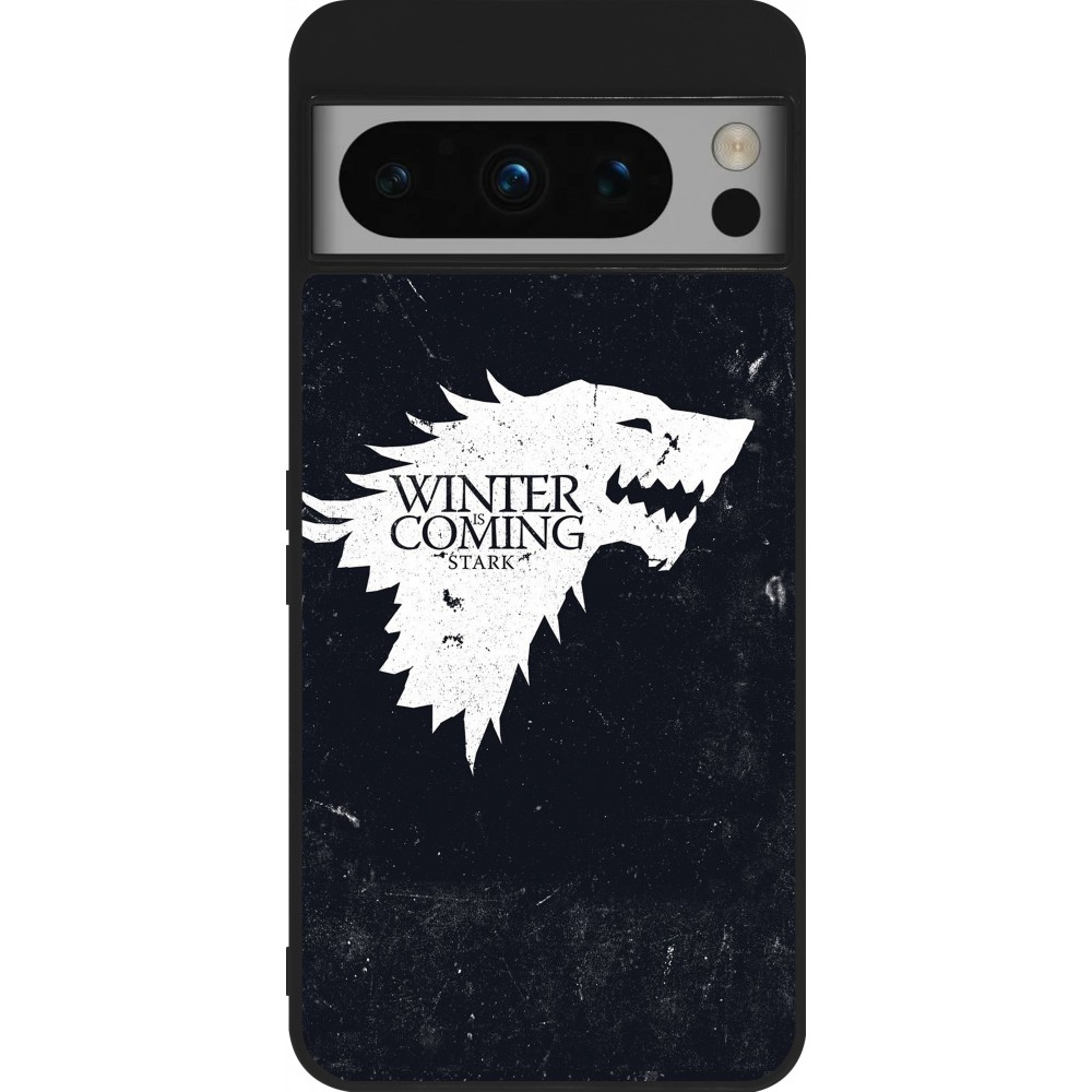 Google Pixel 8 Pro Case Hülle - Silikon schwarz Winter is coming Stark