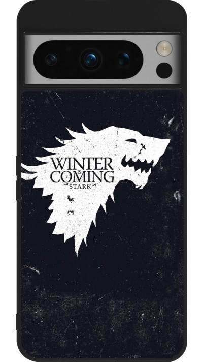 Coque Google Pixel 8 Pro - Silicone rigide noir Winter is coming Stark