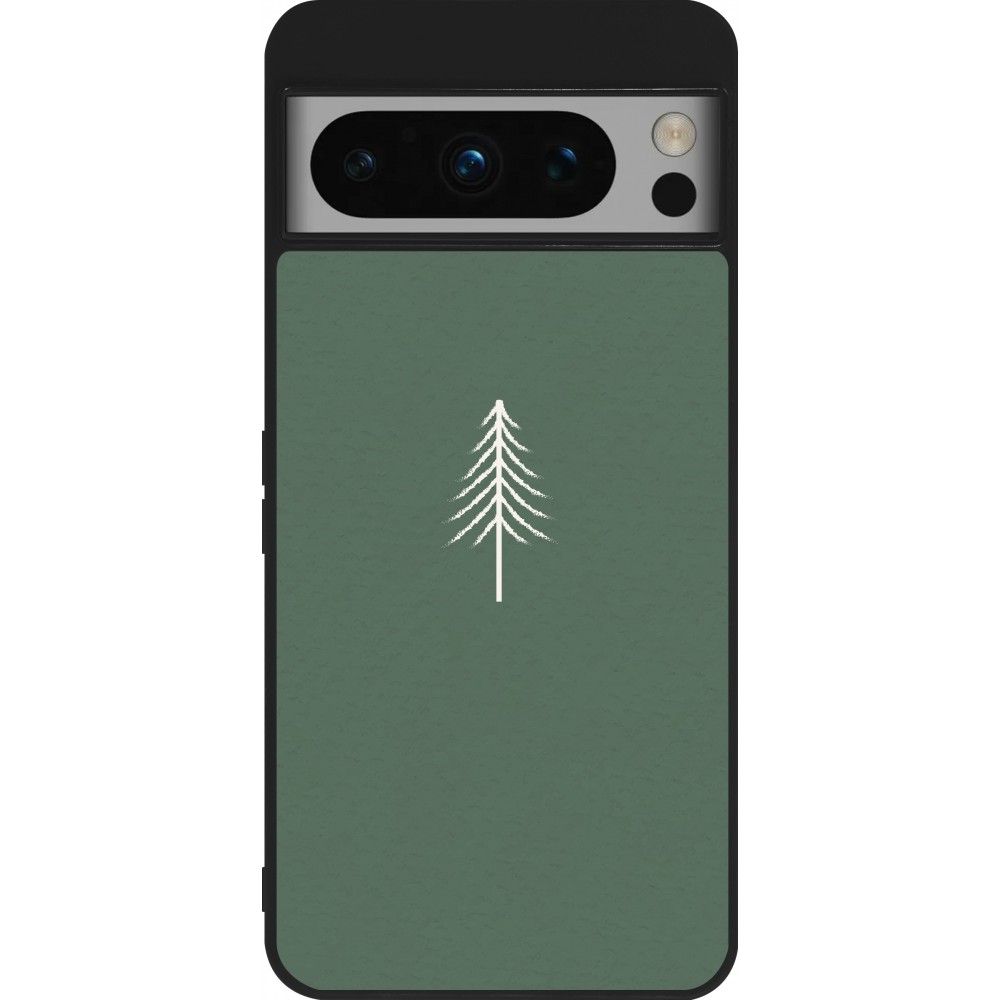 Coque Google Pixel 8 Pro - Silicone rigide noir Christmas 22 minimalist tree