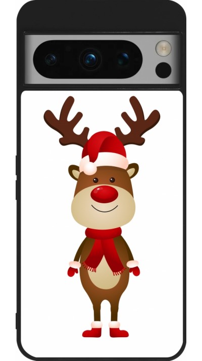 Coque Google Pixel 8 Pro - Silicone rigide noir Christmas 22 reindeer