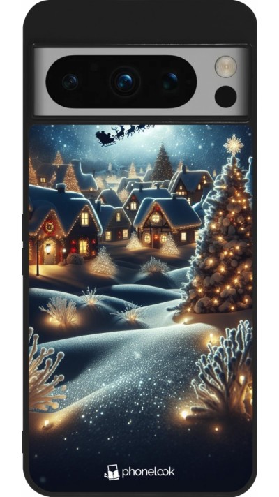 Coque Google Pixel 8 Pro - Silicone rigide noir Noël 2023 Christmas is Coming