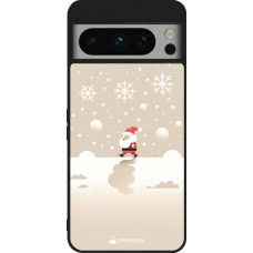 Google Pixel 8 Pro Case Hülle - Silikon schwarz Weihnachten 2023 Minimalistischer Weihnachtsmann