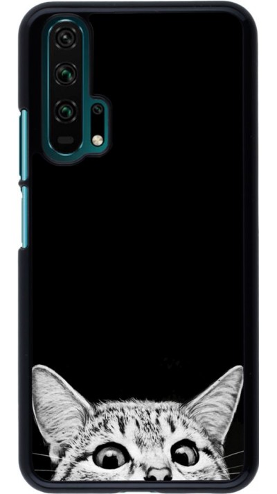 Coque Honor 20 Pro - Cat Looking Up Black