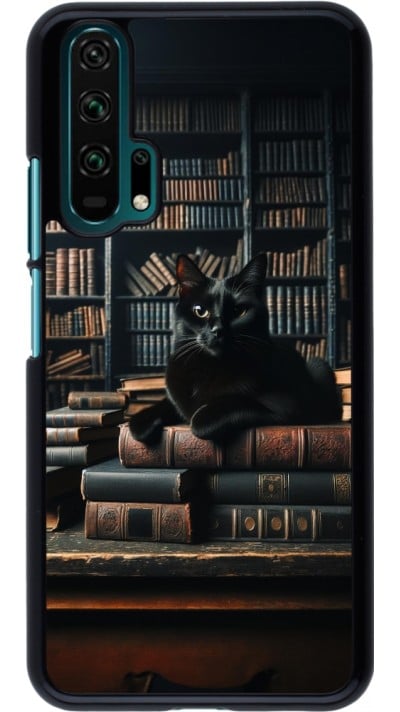 Coque Honor 20 Pro - Chat livres sombres
