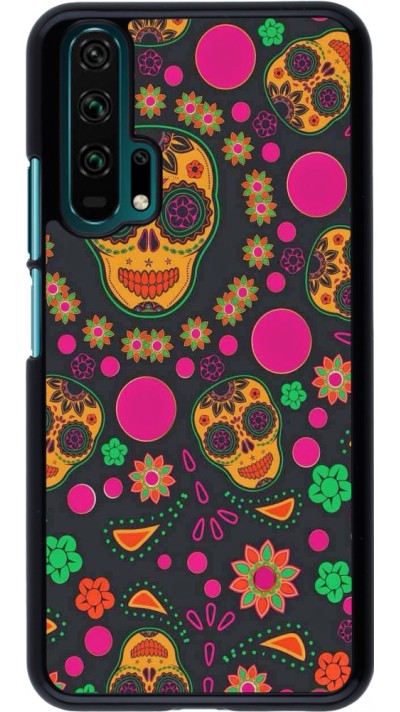 Honor 20 Pro Case Hülle - Halloween 22 colorful mexican skulls