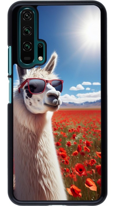 Honor 20 Pro Case Hülle - Lama Chic in Mohnblume