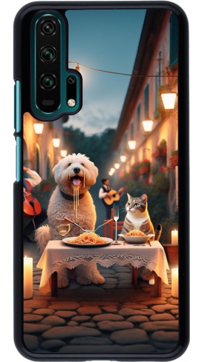 Coque Honor 20 Pro - Valentine 2024 Dog & Cat Candlelight