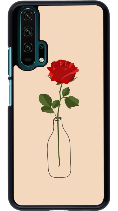 Coque Honor 20 Pro - Valentine 2023 single rose in a bottle