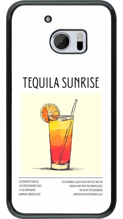HTC 10 Case Hülle - Cocktail Rezept Tequila Sunrise