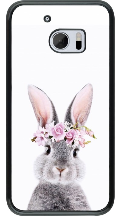 HTC 10 Case Hülle - Easter 2023 flower bunny