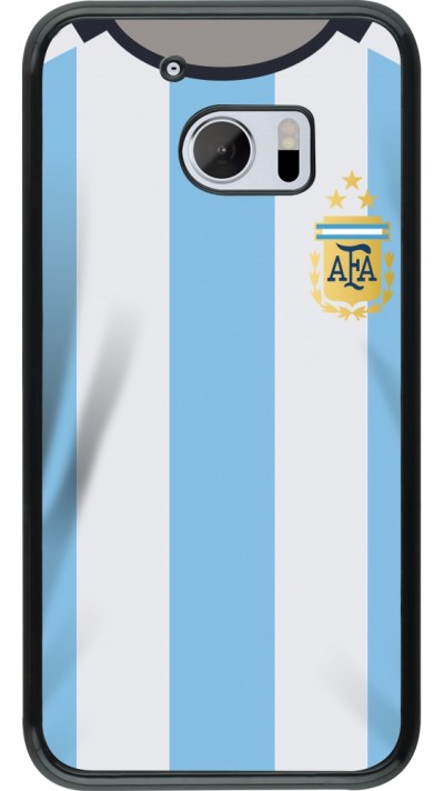 HTC 10 Case Hülle - Argentinien 2022 personalisierbares Fussballtrikot
