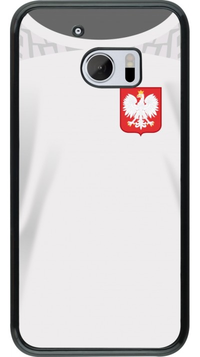 HTC 10 Case Hülle - Polen 2022 personalisierbares Fussballtrikot