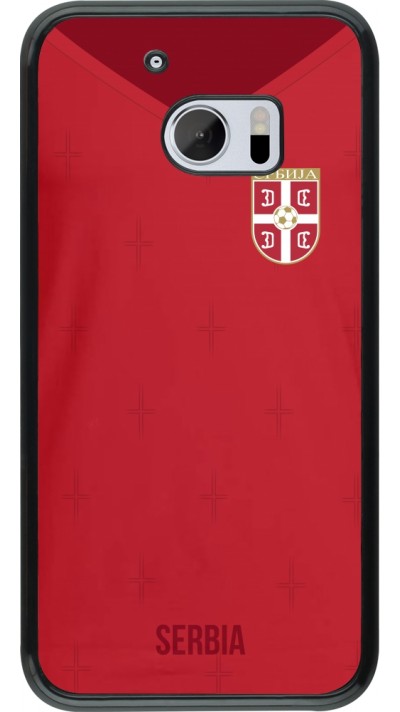 HTC 10 Case Hülle - Serbien 2022 personalisierbares Fussballtrikot