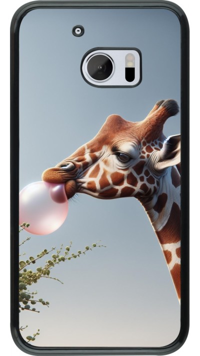 Coque HTC 10 - Girafe à bulle