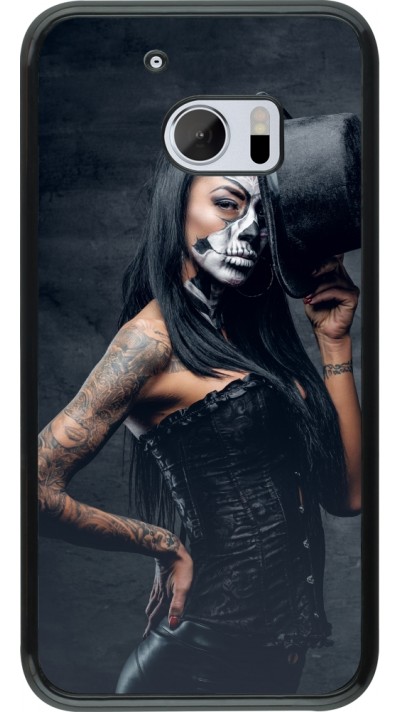 HTC 10 Case Hülle - Halloween 22 Tattooed Girl