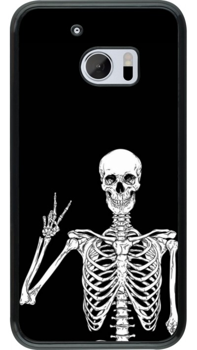 HTC 10 Case Hülle - Halloween 2023 peace skeleton