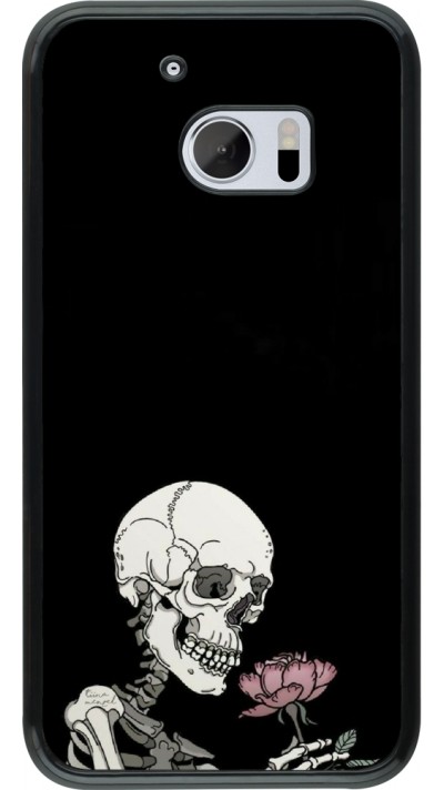 Coque HTC 10 - Halloween 2023 rose and skeleton