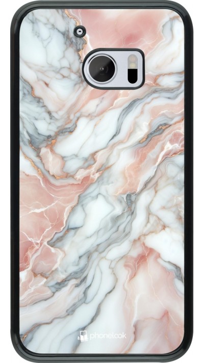 HTC 10 Case Hülle - Rosa Leuchtender Marmor