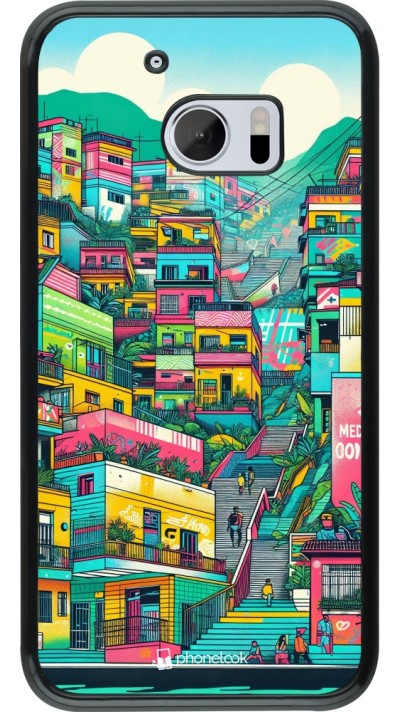 HTC 10 Case Hülle - Medellin Comuna 13 Kunst