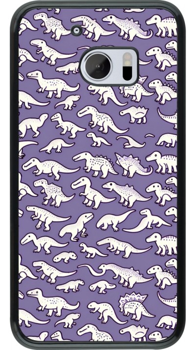 HTC 10 Case Hülle - Mini-Dino-Muster violett