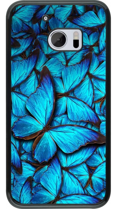 Coque HTC 10 - Papillon - Bleu