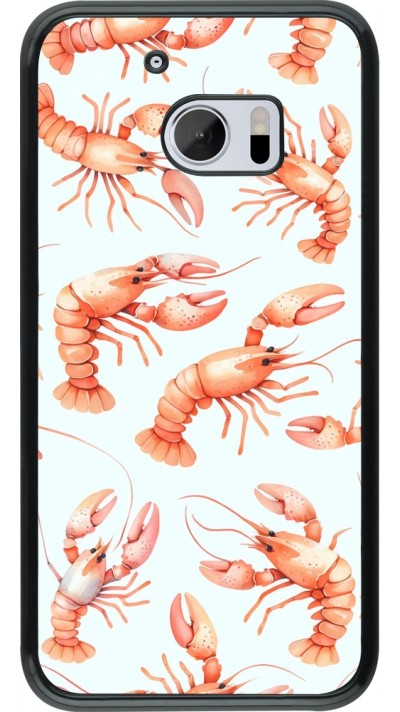 Coque HTC 10 - Pattern de homards pastels