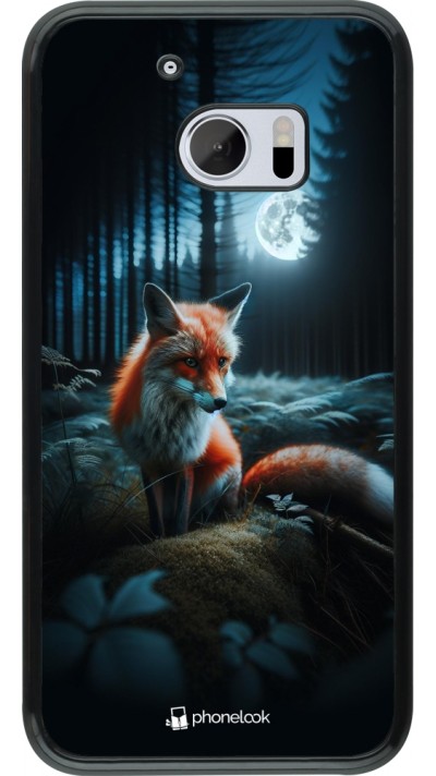 Coque HTC 10 - Renard lune forêt