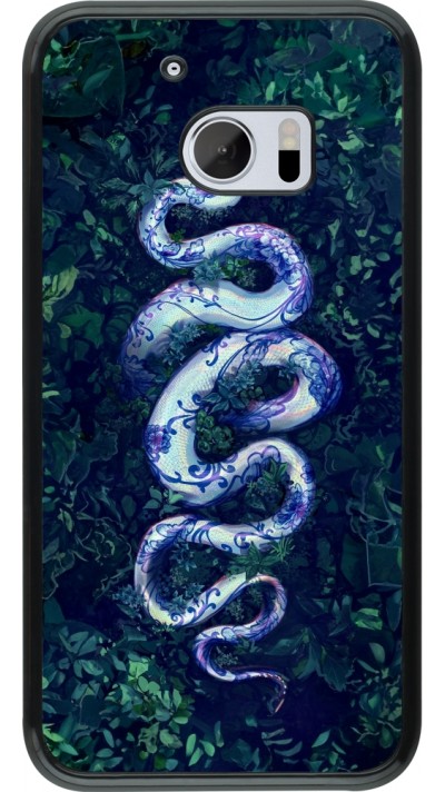 HTC 10 Case Hülle - Snake Blue Anaconda