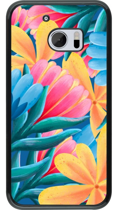 HTC 10 Case Hülle - Spring 23 colorful flowers