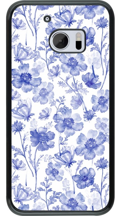 Coque HTC 10 - Spring 23 watercolor blue flowers