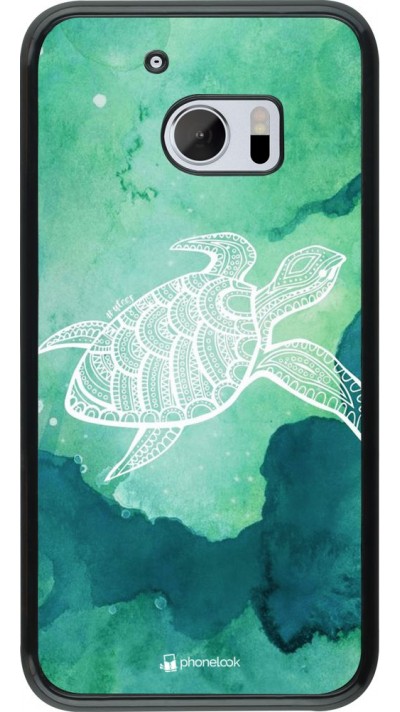 Coque HTC 10 - Turtle Aztec Watercolor