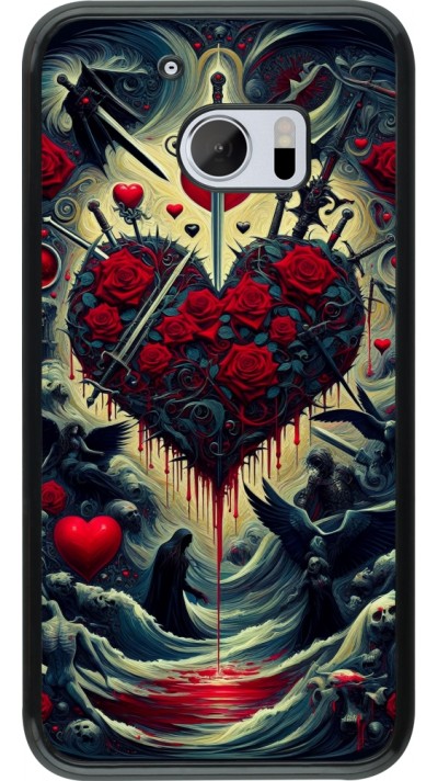 Coque HTC 10 - Dark Love Coeur Sang