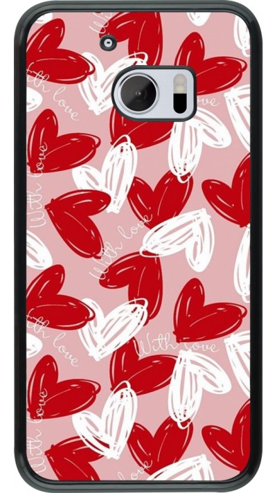 HTC 10 Case Hülle - Valentine 2024 with love heart