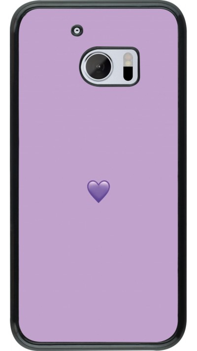 HTC 10 Case Hülle - Valentine 2023 purpule single heart