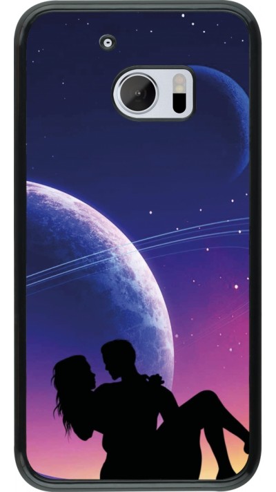 Coque HTC 10 - Valentine 2023 couple love to the moon