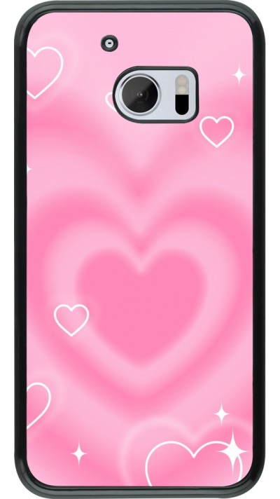 Coque HTC 10 - Valentine 2023 degraded pink hearts