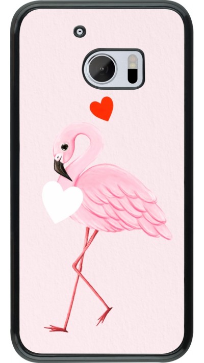 Coque HTC 10 - Valentine 2023 flamingo hearts