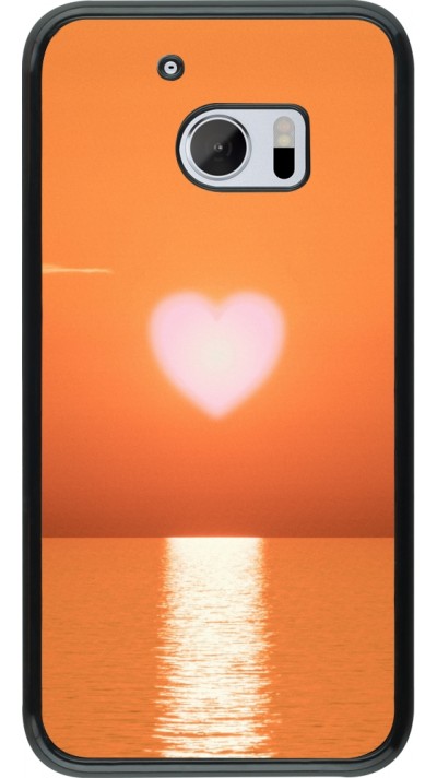 Coque HTC 10 - Valentine 2023 heart orange sea