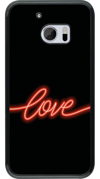 HTC 10 Case Hülle - Valentine 2023 neon love