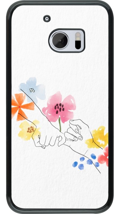 Coque HTC 10 - Valentine 2023 pinky promess flowers