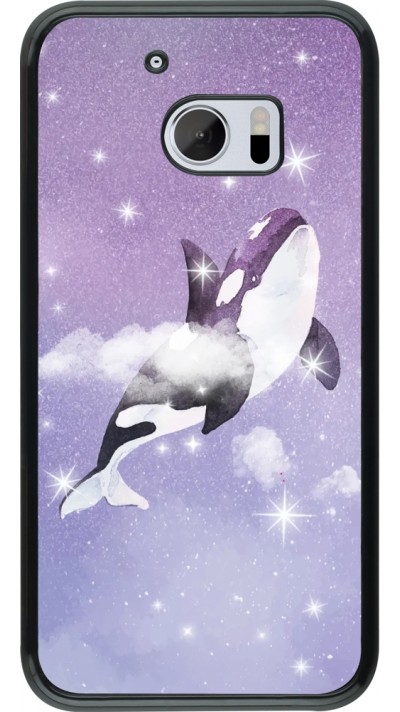 Coque HTC 10 - Whale in sparking stars