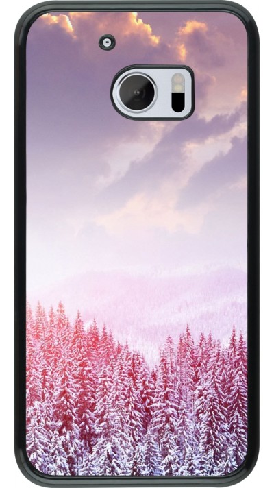 HTC 10 Case Hülle - Winter 22 Pink Forest