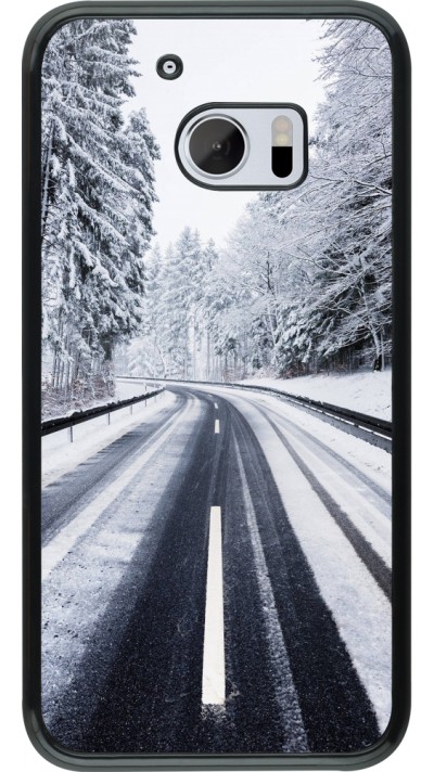 HTC 10 Case Hülle - Winter 22 Snowy Road