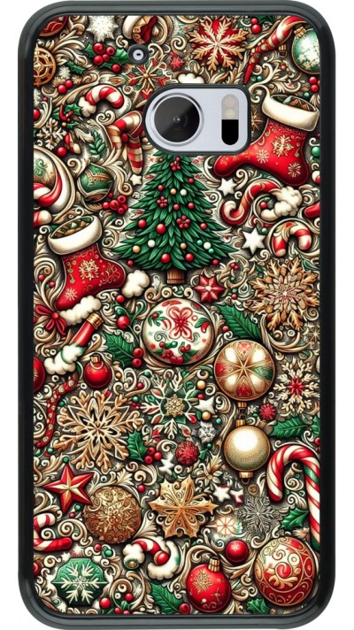 Coque HTC 10 - Noël 2023 micro pattern