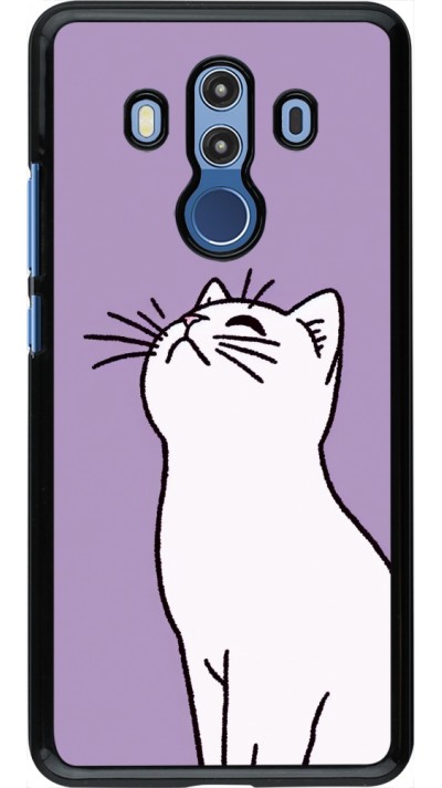 Huawei Mate 10 Pro Case Hülle - Chat auf lila Hintergrund