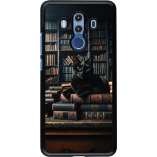 Huawei Mate 10 Pro Case Hülle - Katze Bücher dunkel